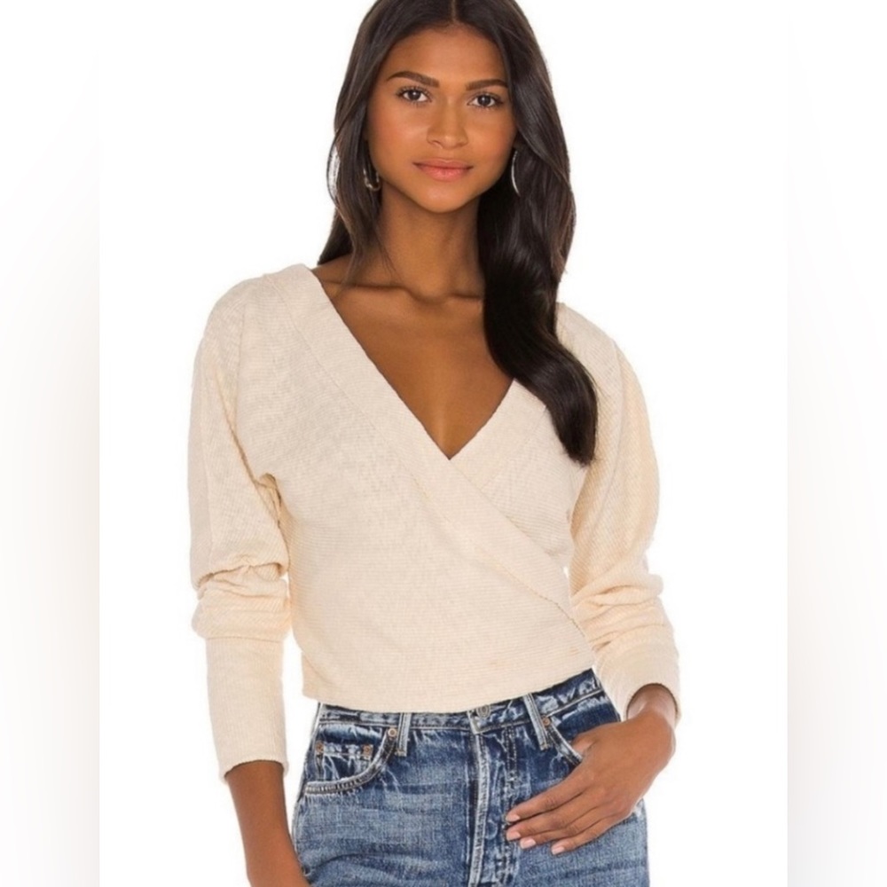 Free People We the Free Lupine Tee in Sugar Cookie XS NWT